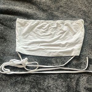 XS white crop top
